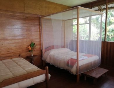 Inside one of the cabins